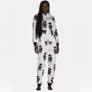 Holiday Time Women’s Cow Union Suit with Hood, Sizes S(4-6)